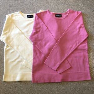 Land’s End Girls Long Sleeve Tee Set of 2 size M